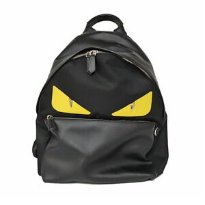 Fendi Bag Bugs Backpack Black Nylon Leather